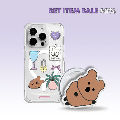 【Set】Disbunnystar Little Quokka Premium Magsafe Case+Tok