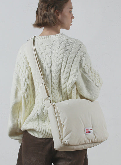 Masmarulez Large plumpy daily cross bag _ Cream