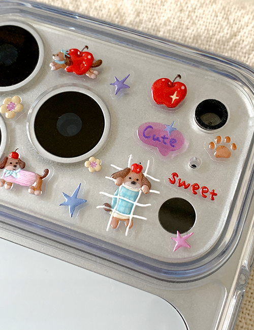 Earliner Camera Film Sticker Set_Apple Puppy 鏡頭貼+貼紙