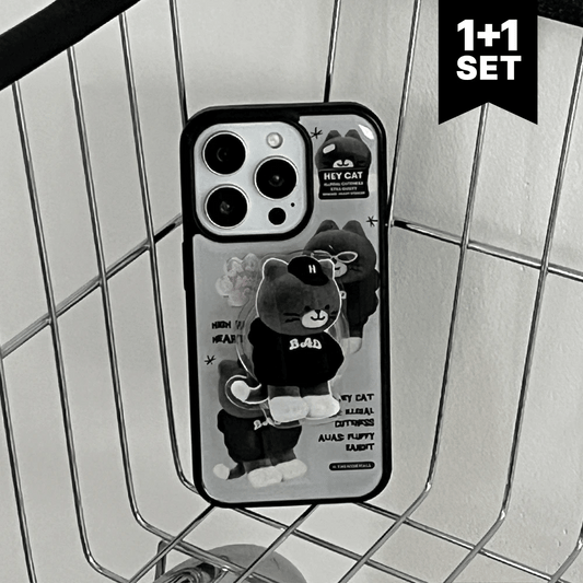 【Set】Pattern Bad Hey Cat (Epoxy Bumper) + Acrylic Tok