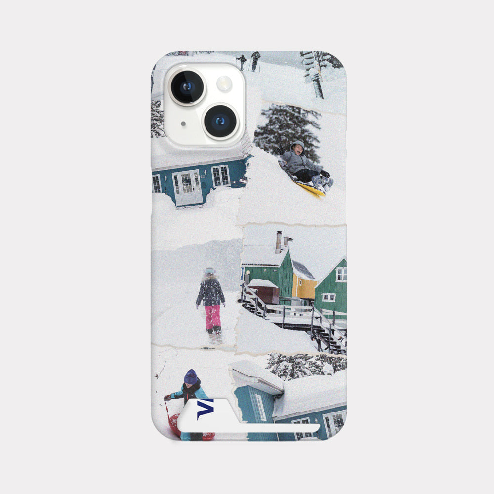 Collage White Snow Phone Case (Hard/Card Storage)