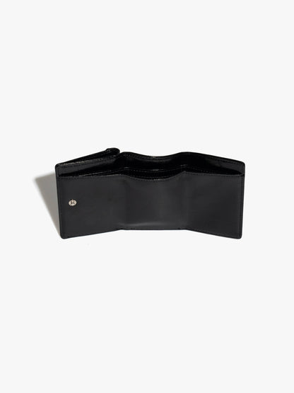 Fennec Crinkle Triangle Triple Wallet - Black