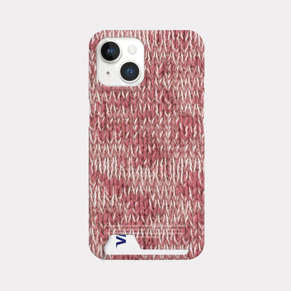 Hairy Pink Knit Phone Case (Hard/Card Storage)