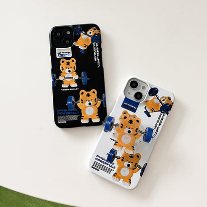 Pattern Hey Tiger Gym Phone Case (Hard/Card Storage) (2色)