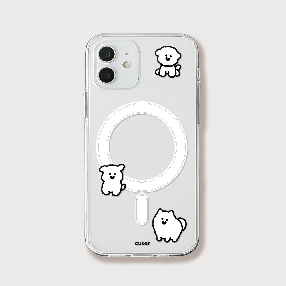 Cuter White Puppies Magsafe Case