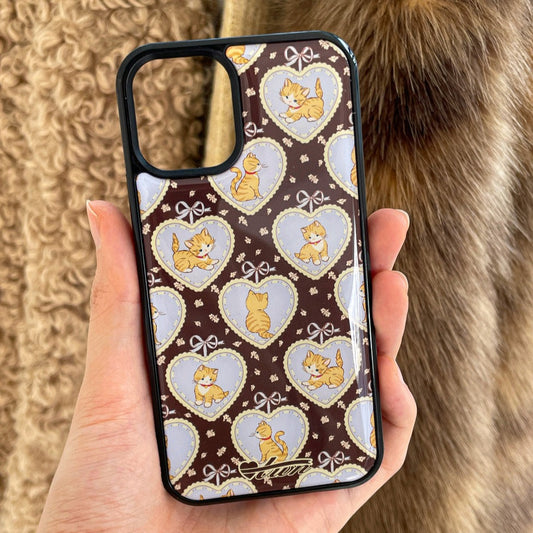 【預售~28/4】Twiner Kitty Brown Phone Case (Epoxy)