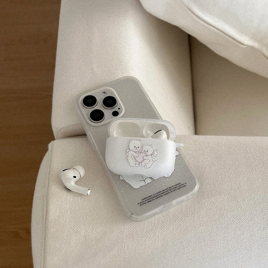 Mademoment Vintage Heart Bear Airpods Case (半透明殼)