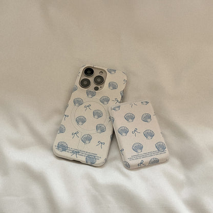 Pearl Shell Phone Case (Hard/Card Storage/Magsafe) (2色)