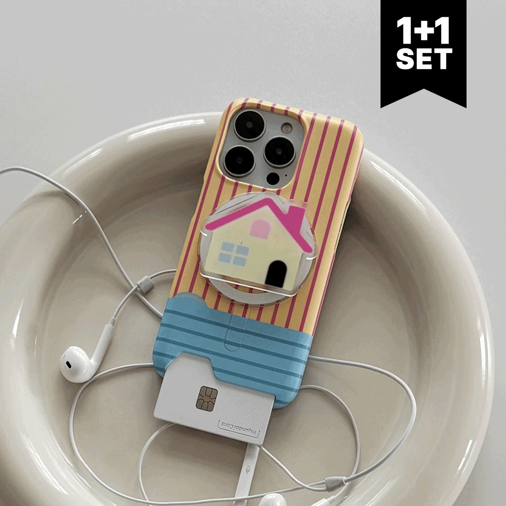 【Set】Pajamas Stripe Pattern (Magsafe Card Storage) + Magsafe Tok