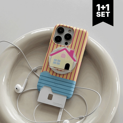 【Set】Pajamas Stripe Pattern (Magsafe Card Storage) + Magsafe Tok