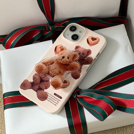 Pattern Sweet Some Teddy Phone Case (Hard/Card Storage)