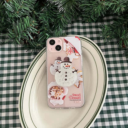 Holiday Dessert Pattern Phone Case (Clear/Tank Clear/Clear card storage)