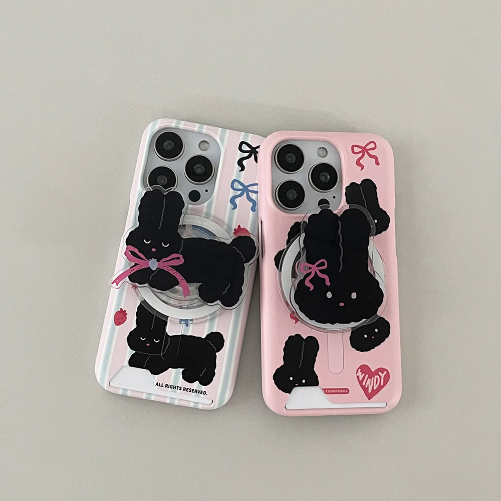 【Set】Pattern Black Windy (Magsafe Card Storage) + Magsafe Tok