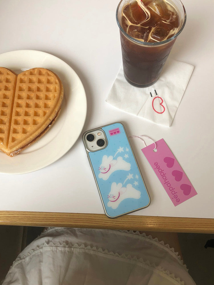 Eppah Angel Stars Rabbit Blue Case (Silver bumper)