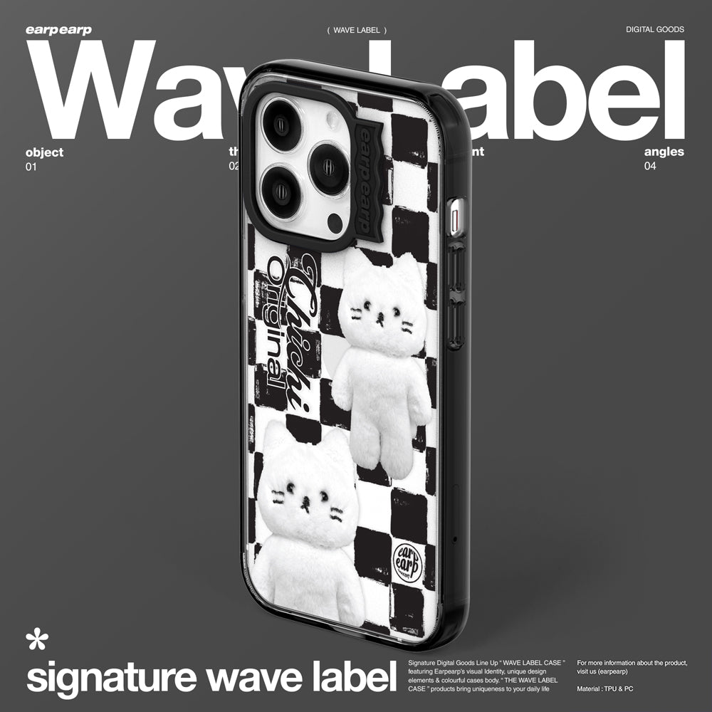 CHECKER BOARD CHICHI DOLL-BLACK (Wave Label Clear Case)