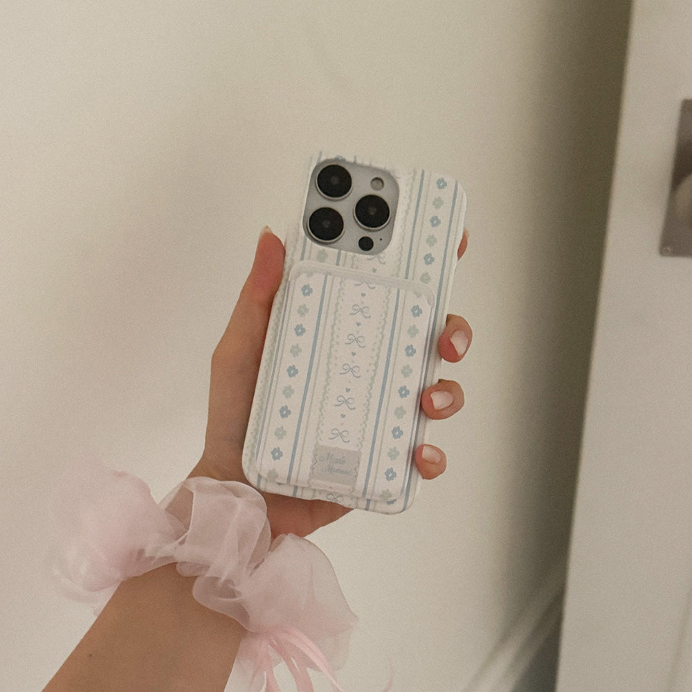 Sweet Ribbon Stripe Phone Case (Hard/Card Storage/Magsafe)