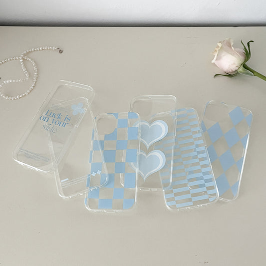 Coloring Blue Phone Case (Clear/Tank Clear/Clear card storage)