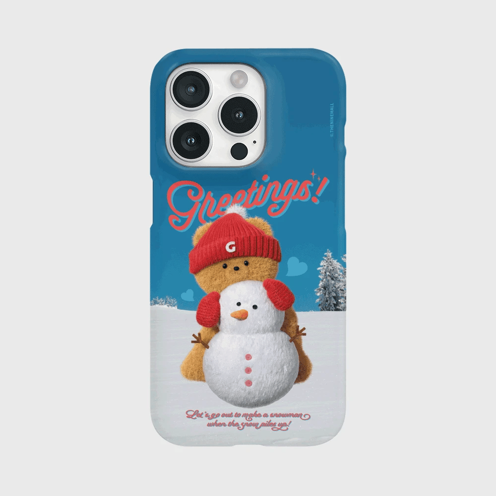Snowman For Gummy Phone Case (Hard/Card Storage)