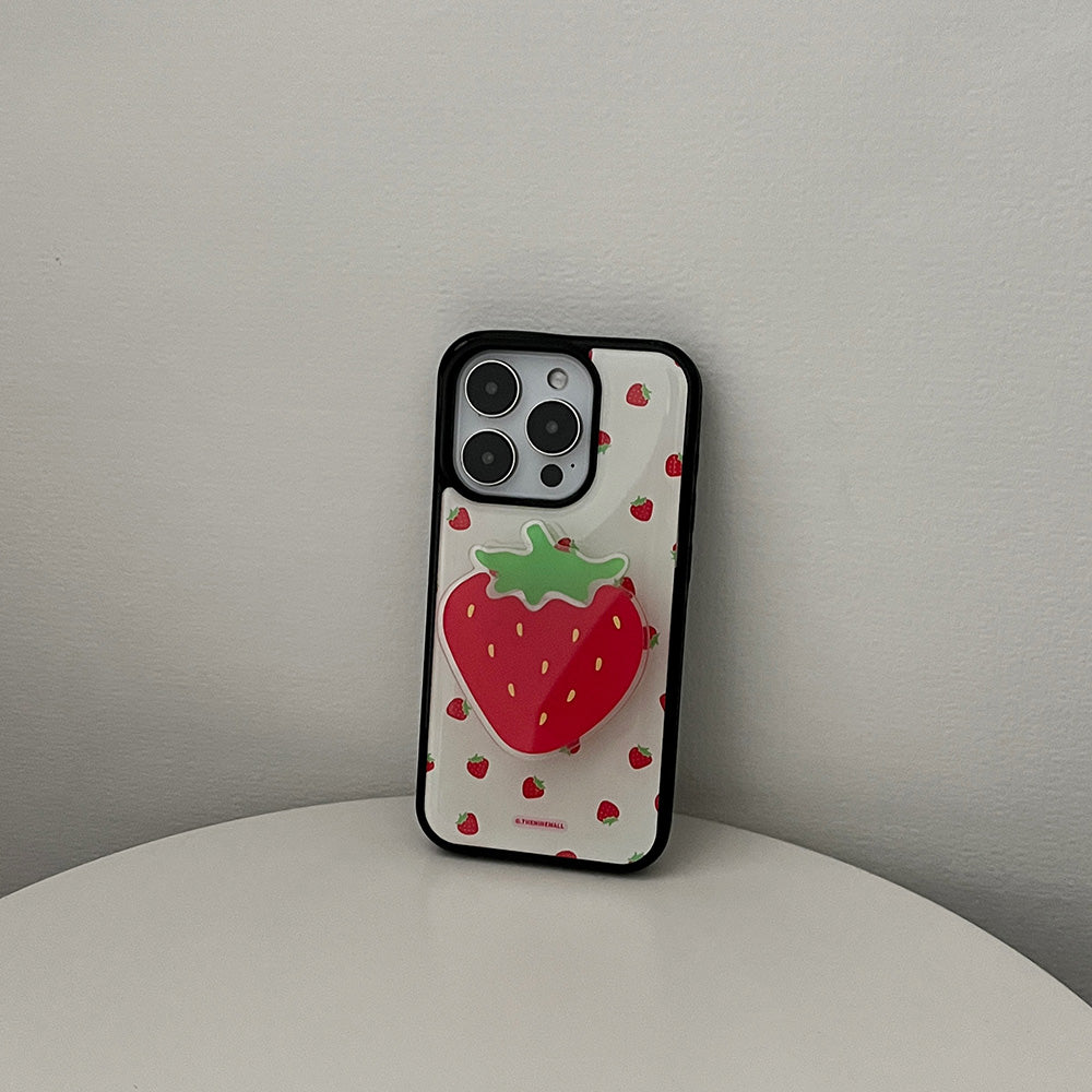 【Set】Mini Strawberry Pattern (Epoxy Bumper) + Acrylic Tok