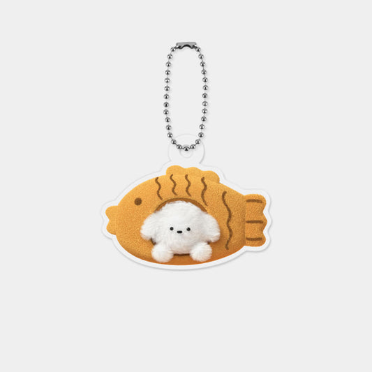 【現貨95折】Theninemall fish bread puppy acrylic keyring