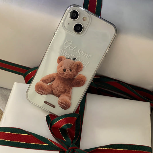 Sweet Some Teddy Phone Case (Clear/Tank Clear/Clear card storage)