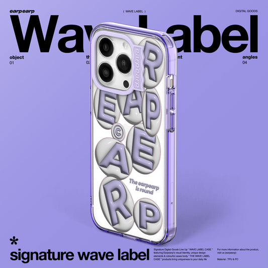 ROUND STAMP-PURPLE (Wave Label Clear Case)