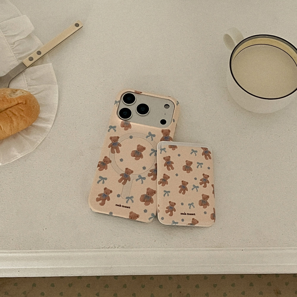 Cocoa Teddy Phone Case (Hard/Card Storage/Magsafe)