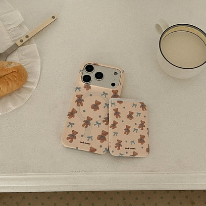 Cocoa Teddy Phone Case (Hard/Card Storage/Magsafe)