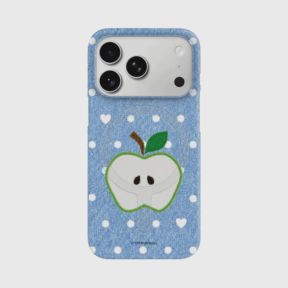 Denim Apple Dot Phone Case (Hard/Card Storage/Magsafe)