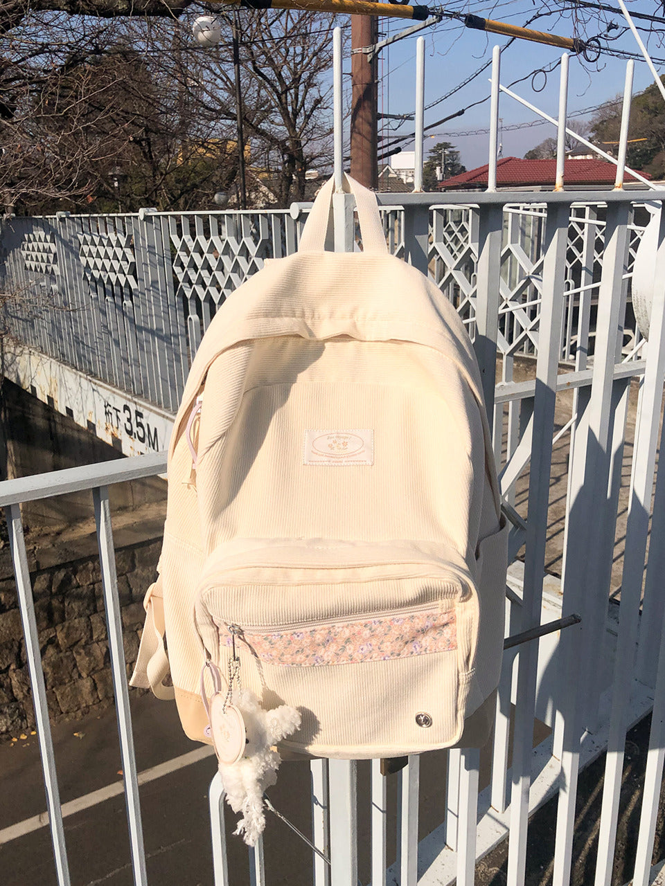 Ovuni Bon Voyage Backpack - Corduroy ivory