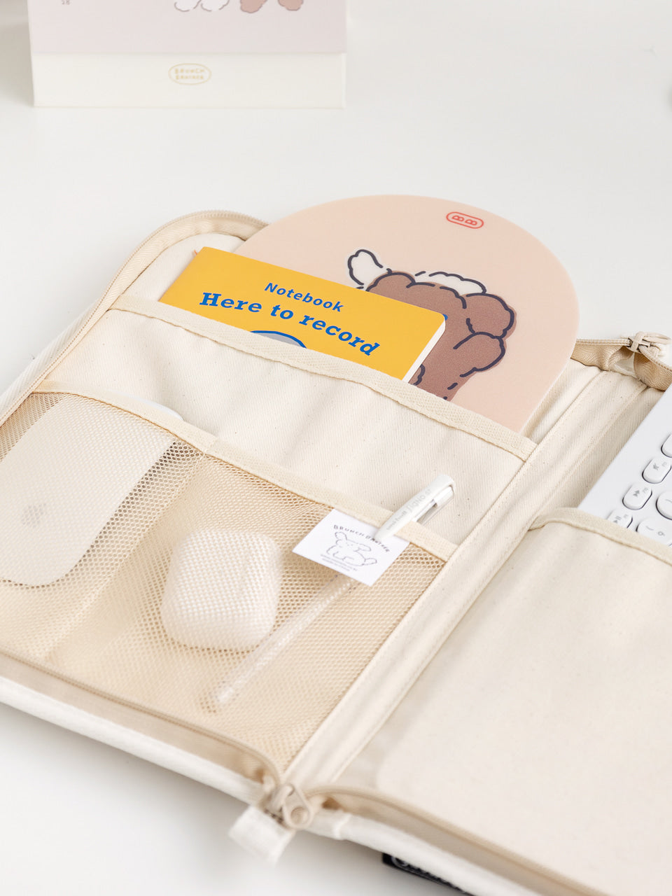 Romane Poodle Open Laptop Pouch (11/13/15 inch)