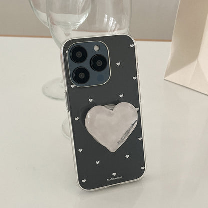 Small Heart Pattern Phone Case (Clear/Tank Clear/Clear card storage) (6色)