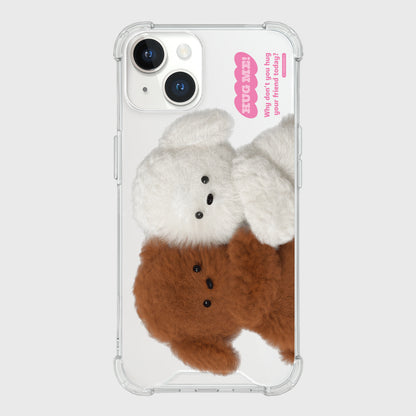 Big Hug Puppy Phone Case (Clear/Tank Clear/Clear Card Storage)