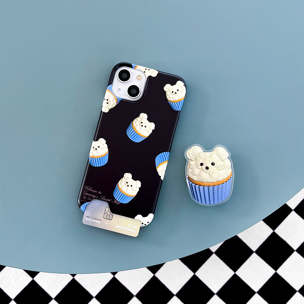 Pattern Gummy Muffin Phone Case (Hard/Card Storage) (2色)