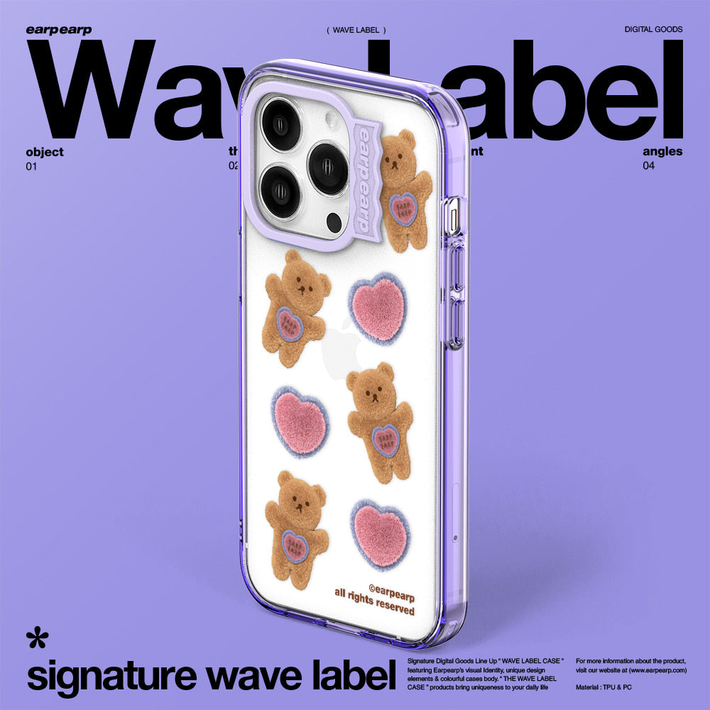 FANCY MERRY-PURPLE (Wave Label Clear Case)