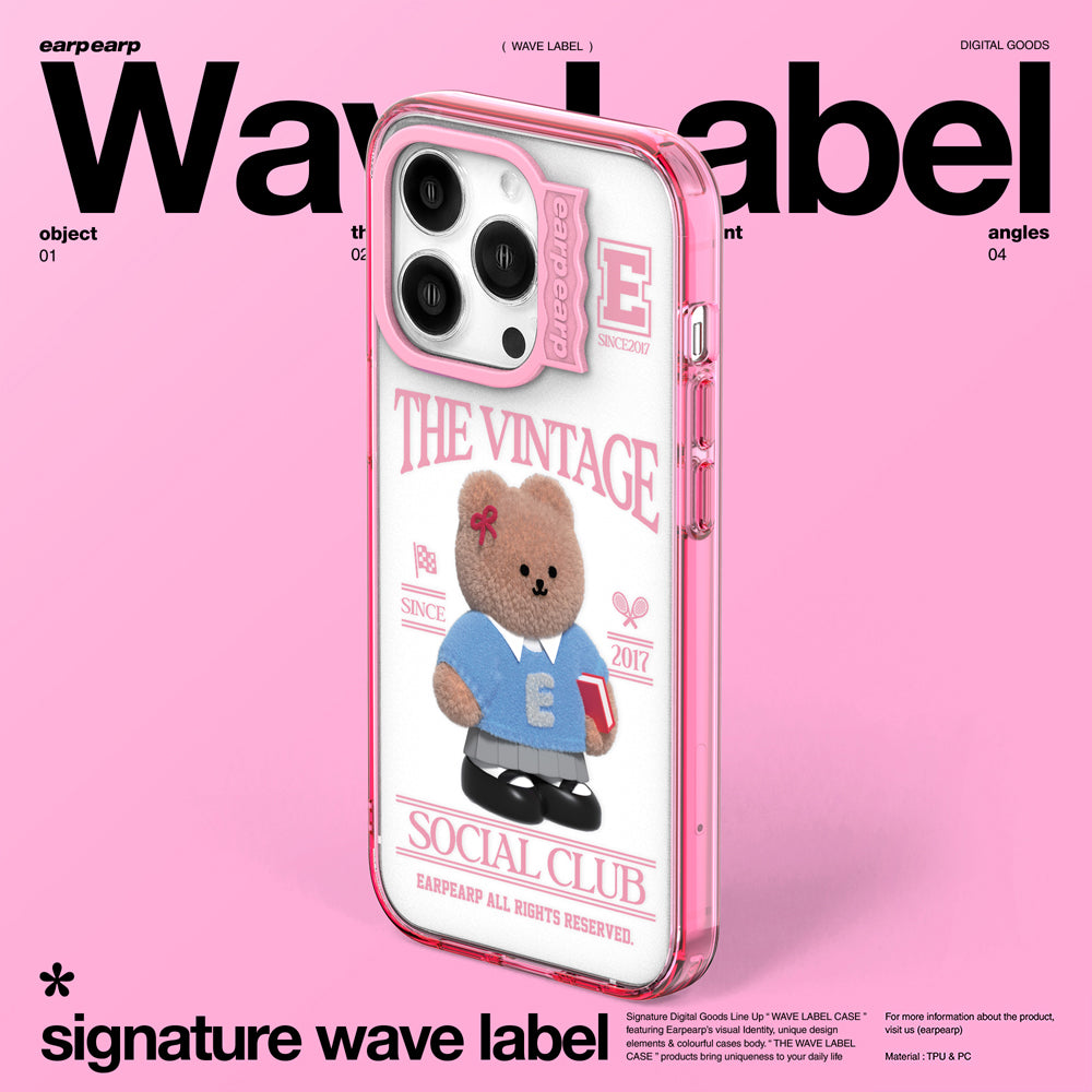 HIGH SCHOOL COVY-PINK (Wave Label Clear Case)