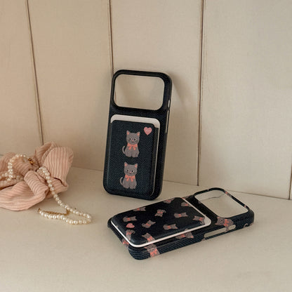 Denim Cat Phone Case (Hard/Card Storage/Magsafe)