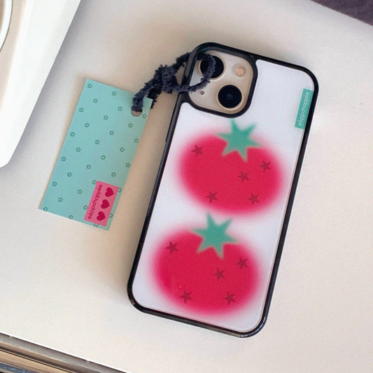 Eppah White Star & Tomato Case (Epoxy bumper/Glass/Magsafe)
