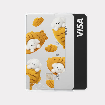 Theninemall Pattern Fish Bread Puppy Magsafe Card Zip