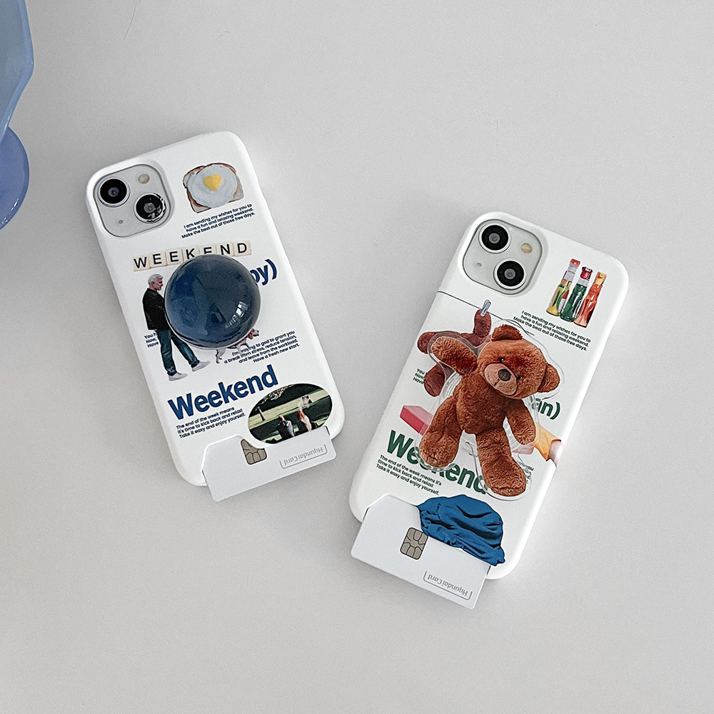 Happy Weekend Phone Case (Hard/Card Storage)