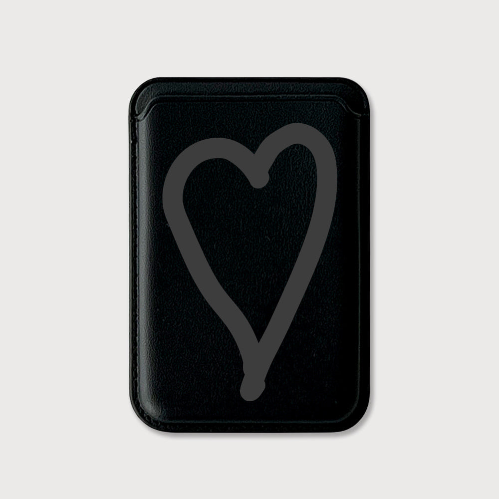 【85折加購✨】Cuter Heart Drawing Magsafe Card Wallet