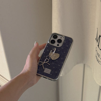 Denim Bloom Phone Case (Silver bumper case)