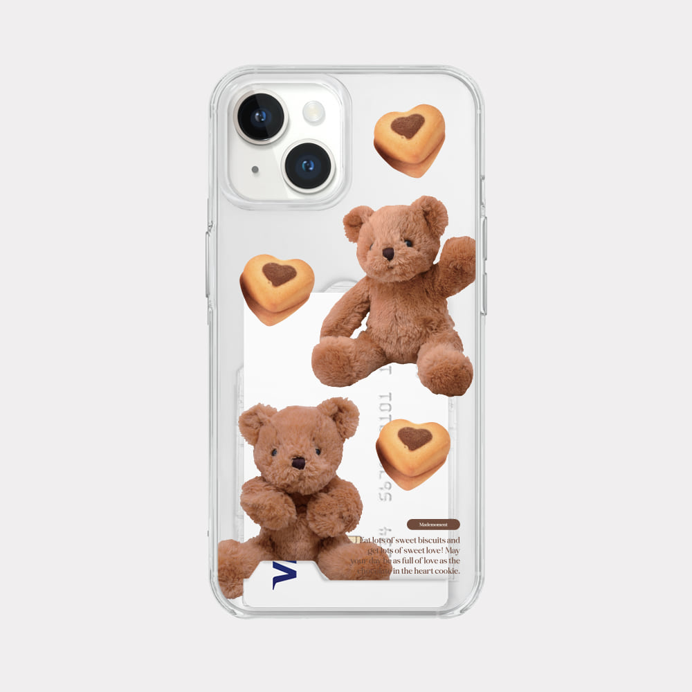 Pattern Sweet Some Teddy Phone Case (Clear/Tank Clear/Clear card storage)