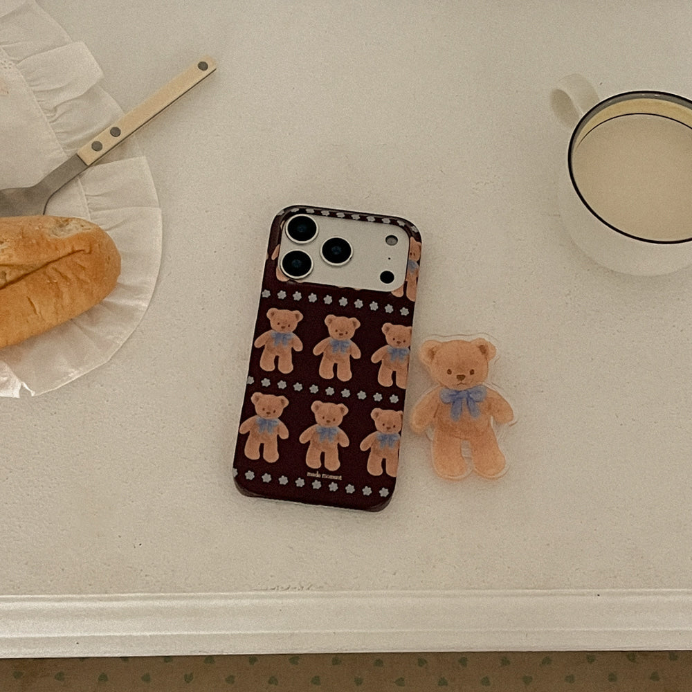 Cocoa Teddy Phone Case (Hard/Card Storage/Magsafe)