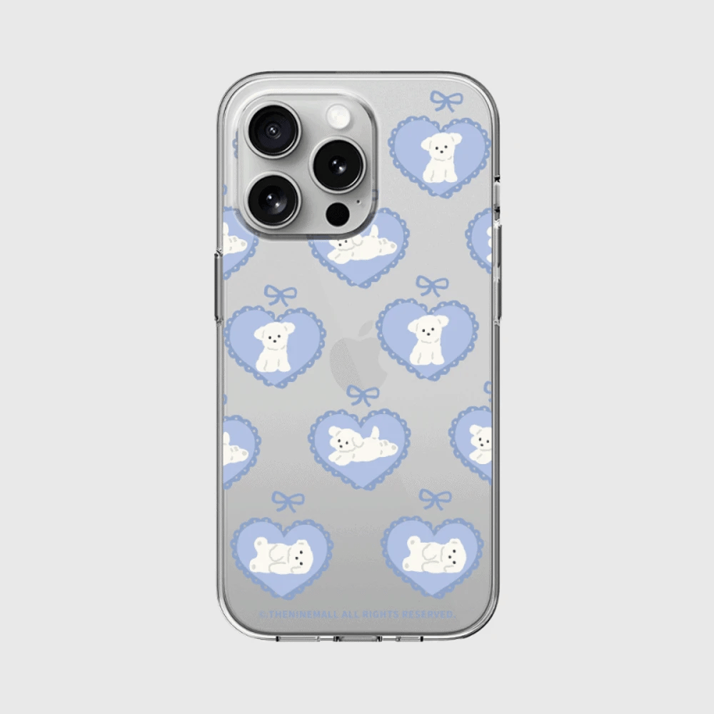 Vintage Ribbon Puppy Phone Case (Clear 透明殼)