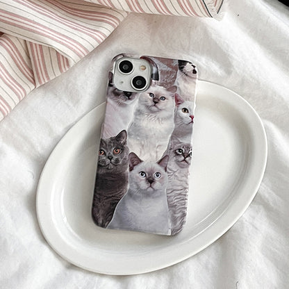 Meow Cat Friends Phone Case (Hard/Card Storage)