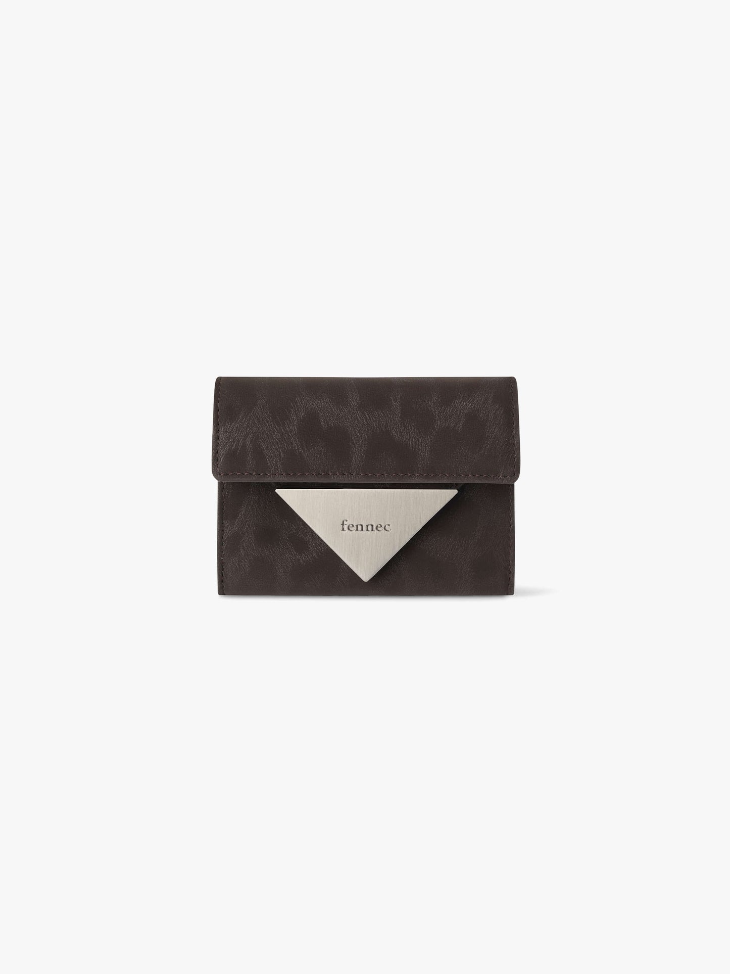 Fennec Triangle Deco Wallet - Leopard Brown