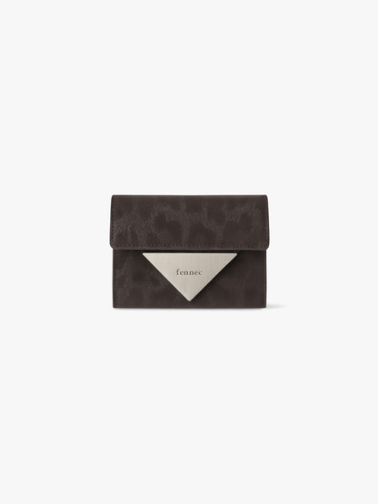 Fennec Triangle Deco Wallet - Leopard Brown
