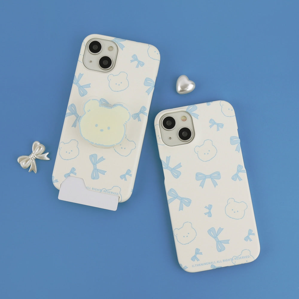 Lovely Ribbon Pattern Phone Case (Hard/Card Storage)