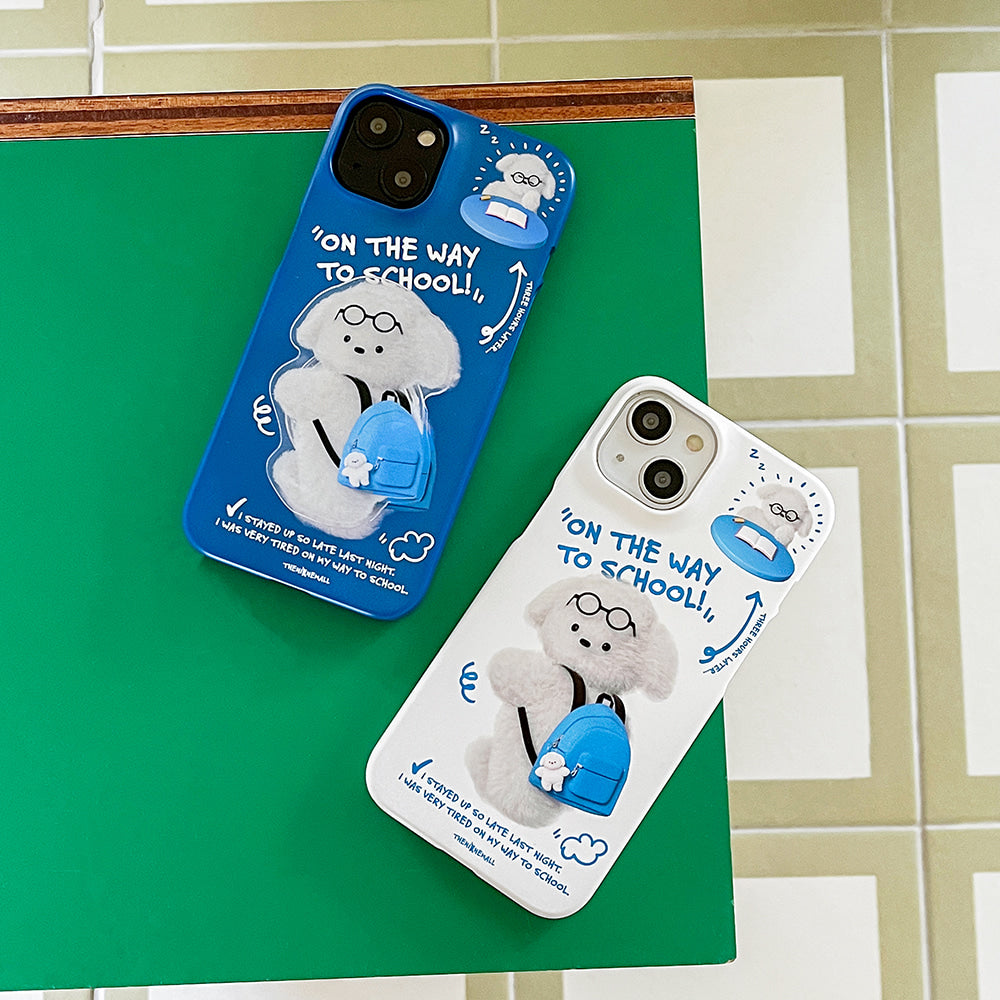 Student Puppy Phone Case (Hard/Card Storage) (2色)